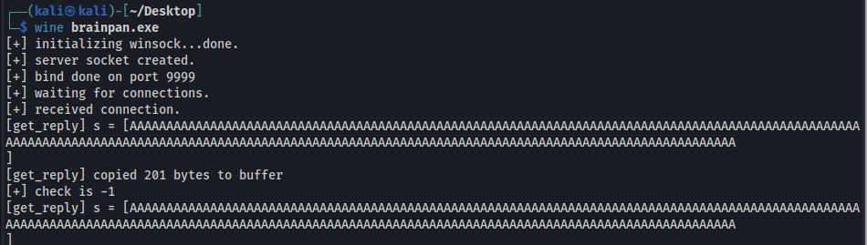 Resultado da inclusão de 200 A’s