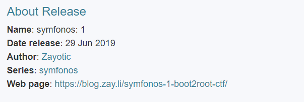 Vulnhub - Symfonos 1 thumbnail
